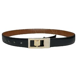Céline Ceinture en cuir noir Celine Triomphe Noir