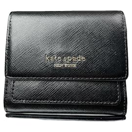 Kate Spade Black Leather Wallet Black
