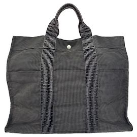 Sac à main en polyester noir Hermès Noir