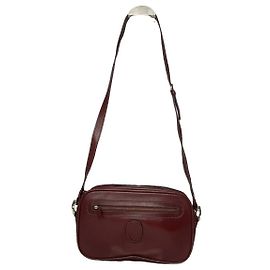 Sac à main en cuir bordeaux Cartier Bordeaux
