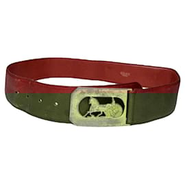 Céline-CELINE Belts T.cm 85 Leather-Red