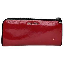 Miu Miu Red Patent Leather Wallet Red