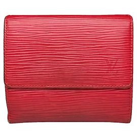 Cartera de cuero rojo Louis Vuitton Capucines Roja
