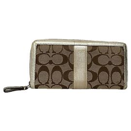 Coach Beige Leather Wallet Beige