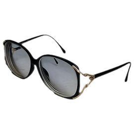 Óculos de sol pretos de plástico Dior Preto