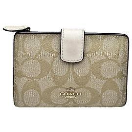 Carteira de couro branco Coach Branco