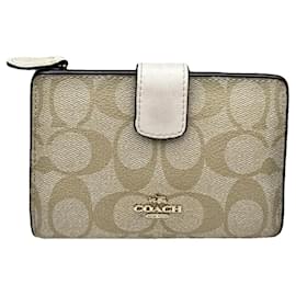 Coach White Leather Wallet White