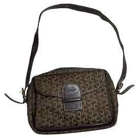 Céline Celine Tabou Brown Cotton Handbag Brown