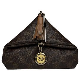 Céline Bolsa de couro marrom Celine Marrom