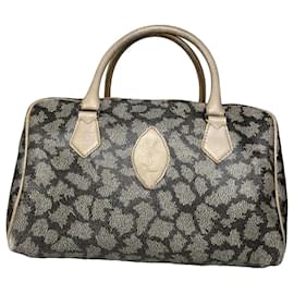 Sac à main en cuir gris Yves Saint Laurent Gris