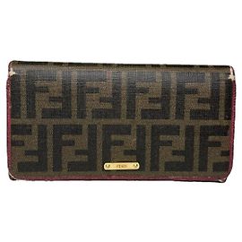 Fendi Baguette Brown Leather Wallet Brown