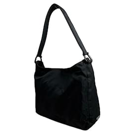 Prada Cleo Black Polyester Handbag Black