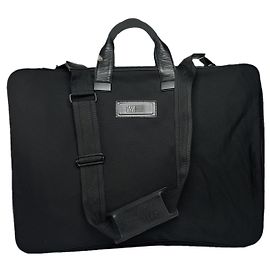 Issey Miyake Black Leather Travel Bag Black