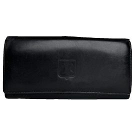 Céline Portafoglio in pelle nera Celine Triomphe Nero