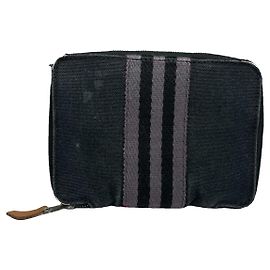 Portafoglio in cotone nero Hermès Nero