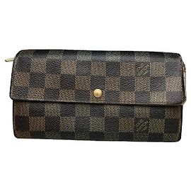 Louis Vuitton Insolite Brown Leather Wallet Brown