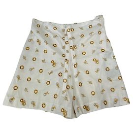 Short de algodão dourado Dior Dourado