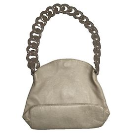 Bolsa de couro bege Giorgio Armani Bege