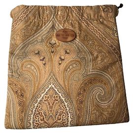Bolsa de mão de poliéster bege Etro Bege