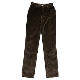 Calça de veludo marrom Versace Marrom