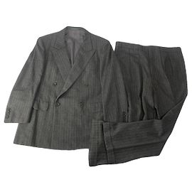 Burberry Grey Wool Suit Grey