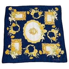 Dior Mitzah ABCDior Sciarpa in Seta Blu Blu