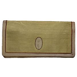 Portafoglio in pelle beige Yves Saint Laurent Beige