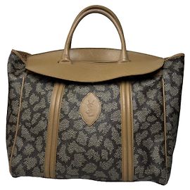 Schwarze Lederhandtasche Yves Saint Laurent Schwarz