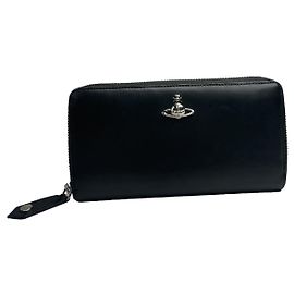 Cartera de cuero negro Vivienne Westwood Negro