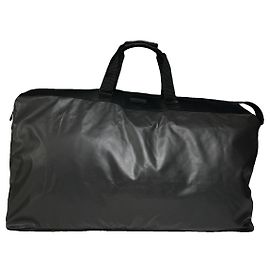 Issey Miyake schwarze Leder Reisetasche Schwarz