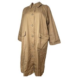 Saint Laurent Brown Cotton Coat Brown