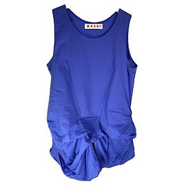 Top in cotone blu Marni Blu