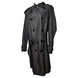 Burberry-BURBERRY Trench coats T.International L Cotton-Dark grey