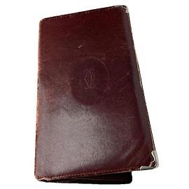 Bolsa de couro bordô Cartier Bordeaux