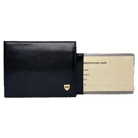 Bally Black Leather Wallet Black