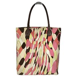 Bolsa de algodão multicolorida Emilio Pucci Multicor