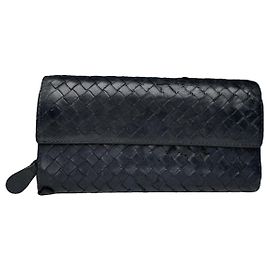 Bottega Veneta Black Leather Wallet Black