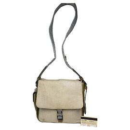 Bolsa de mão de algodão bege da Prada Bege