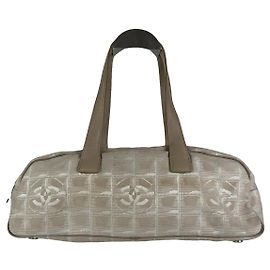Chanel Beige Cloth Handbag Beige
