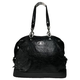 Céline Celine schwarze Lederhandtasche Schwarz