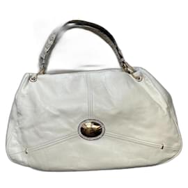 Alexander McQueen Large Leather Handbag Beige Beige