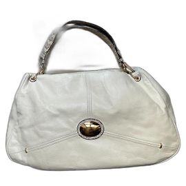 Bolsa de mão Alexander McQueen em couro bege Bege