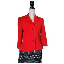 Autre Marque Red jacket with black trim Red