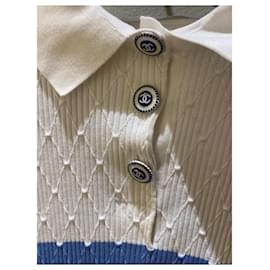 Chanel-Polo  Chanel-White,Blue