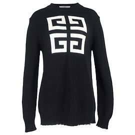 Jersey de algodón negro con logo 4G de Givenchy Negro
