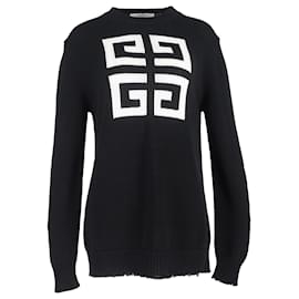 Schwarzer Baumwollpullover mit 4G-Logo von Givenchy Schwarz