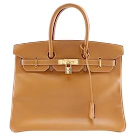 Hermès-Hermes Birkin 35 Handbag Ardennes Brown-Brown