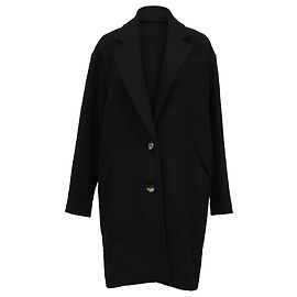 Isabel Marant Etoile Dante Chester Coat in Black Wool Black
