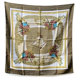 Hermès-Hermes Vintage Silk Scarf Versailles Le Pavè Du Roy 1954 Hugo Grygkar-Brown