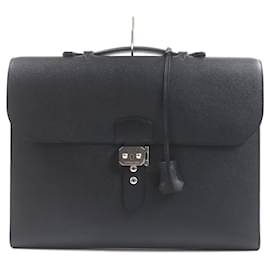 Hermès-Hermes Sac Adepeche Lite Briefcase Black-Black